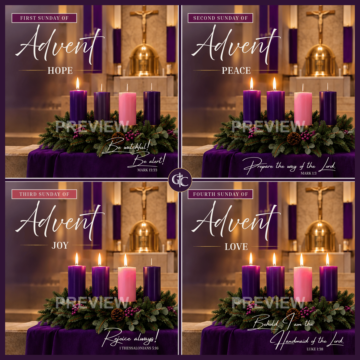 Advent Season Year B | Editable Canva Templates