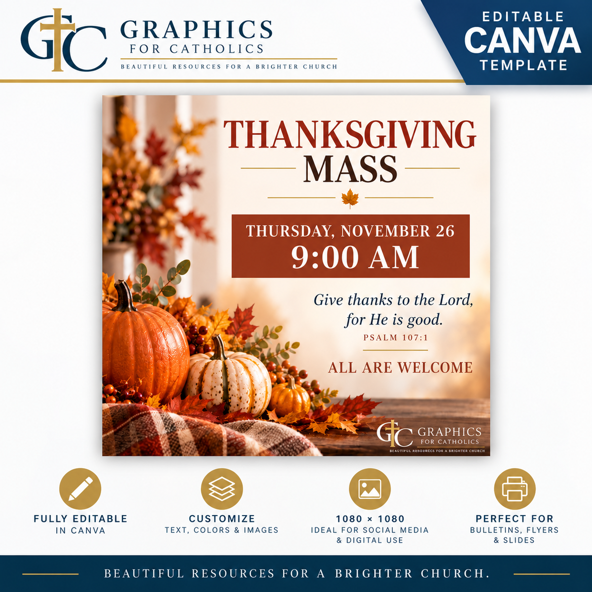 Thanksgiving Mass Time Template